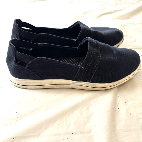 Clarks Shoes - Clarks Cloudstep Breeze Step ll Stretch Slip-On Navy Blue Sneakers SZ 8 Worn 2X